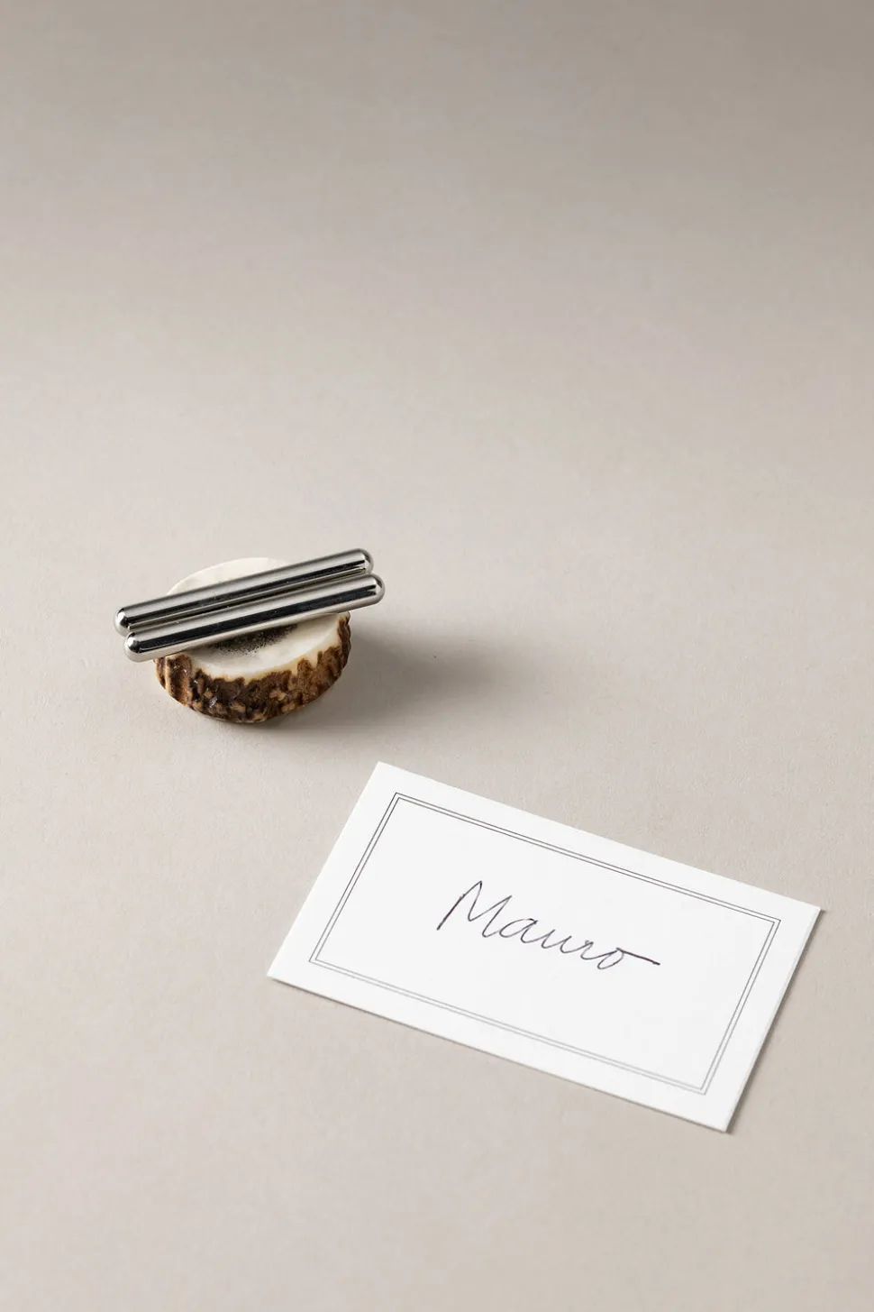 Stag antler Place card holder
