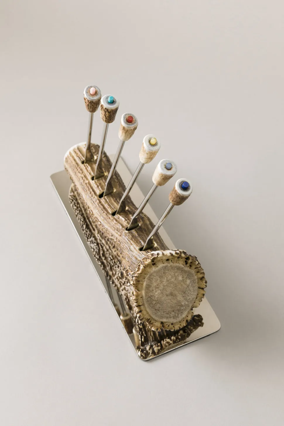 Stag antler Savoyarde fork set