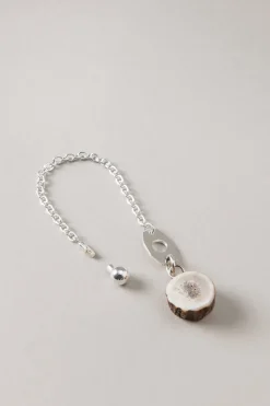 Stag antler Silver key chain