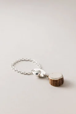 Stag antler Silver key chain