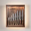 Stag antler Small cabinet wall-mounted knives set