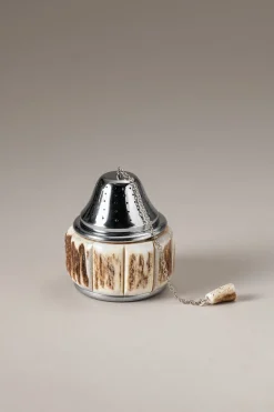 Stag antler Tea infuser with resting plate