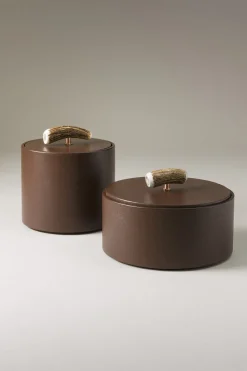 Stag antler Tidy cylinder box