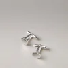 Sterling silver Circle cuff-links