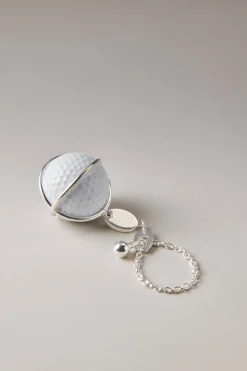 Sterling silver Golf ball key chain