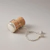 Sterling silver Silver key-chain with champagne cork