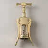 Varnished brass Brass double lever corkscrew