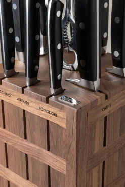 Walnut tree Large kitchen knife set