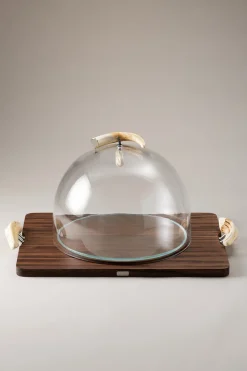 Warthog Cheese serving board with glassdome