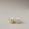 White mother of pearl Playing dices
