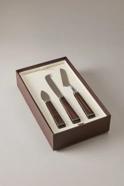 Wood Cheese knife set deluxe case
