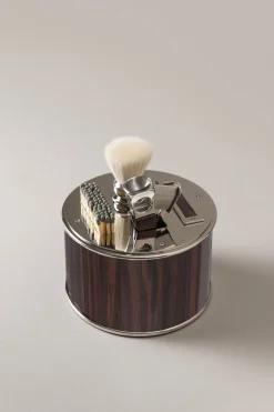 Wood Cylindrical cigar set with V cutter