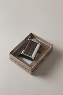 Wood Oval Bic desk lighter holder