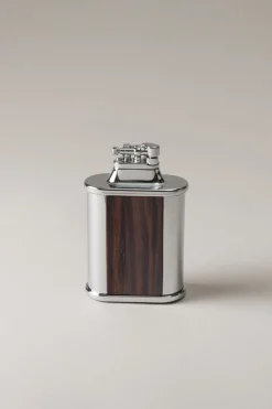Wood Oval shaped flint desk lighter