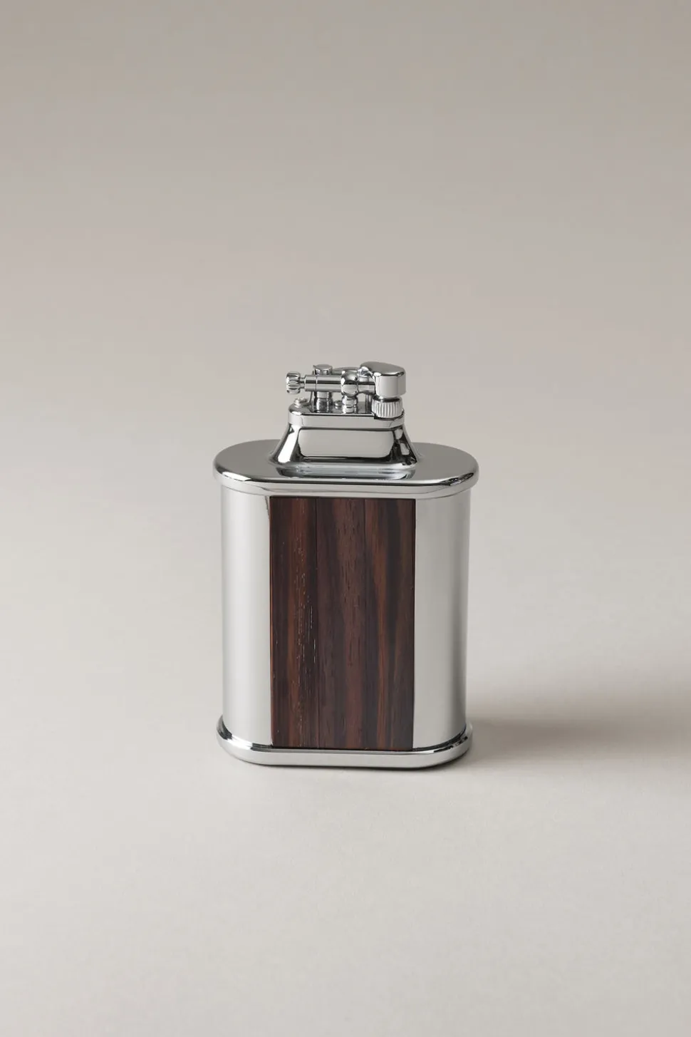 Wood Oval shaped flint desk lighter