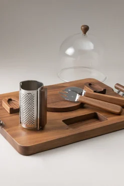 Wood Parmesan cheese set