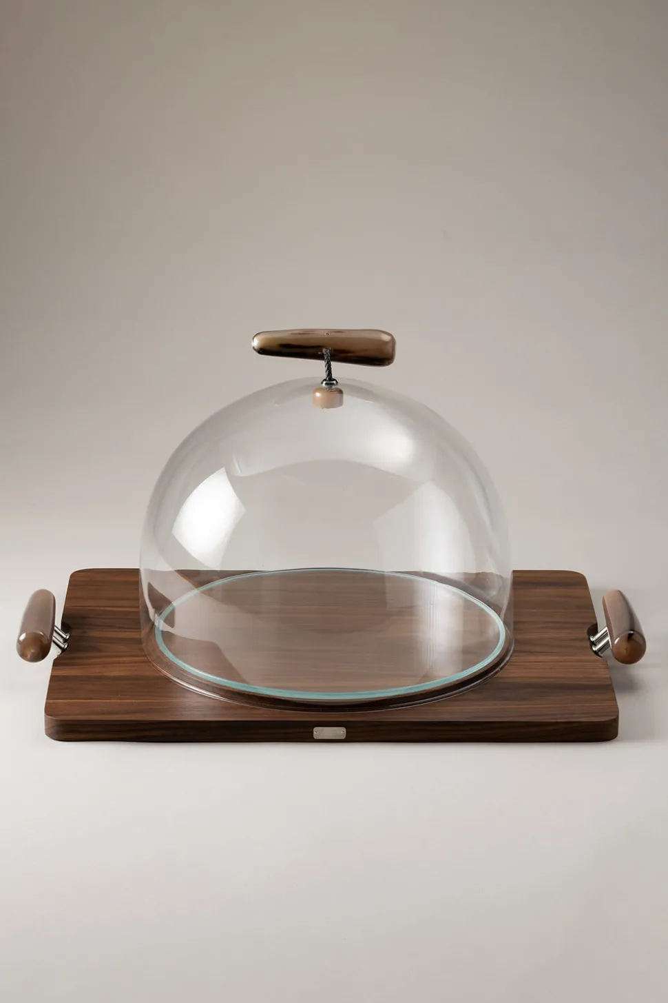 Zebu Cheese serving board with glassdome