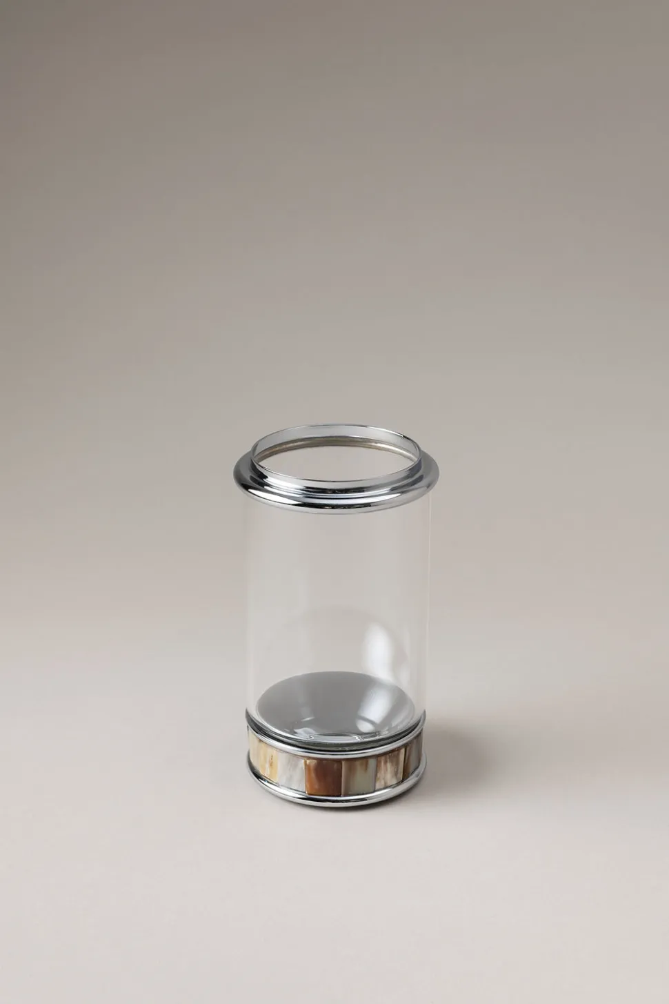 Zebu Glass toothbrush pot with glass dome