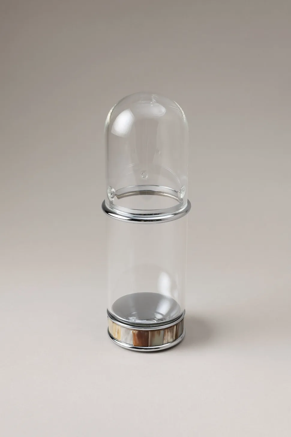 Zebu Glass toothbrush pot with glass dome