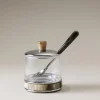 Zebu Jelly or cheese jar with spoon
