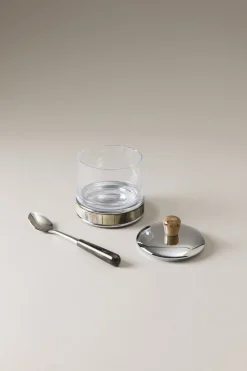 Zebu Jelly or cheese jar with spoon