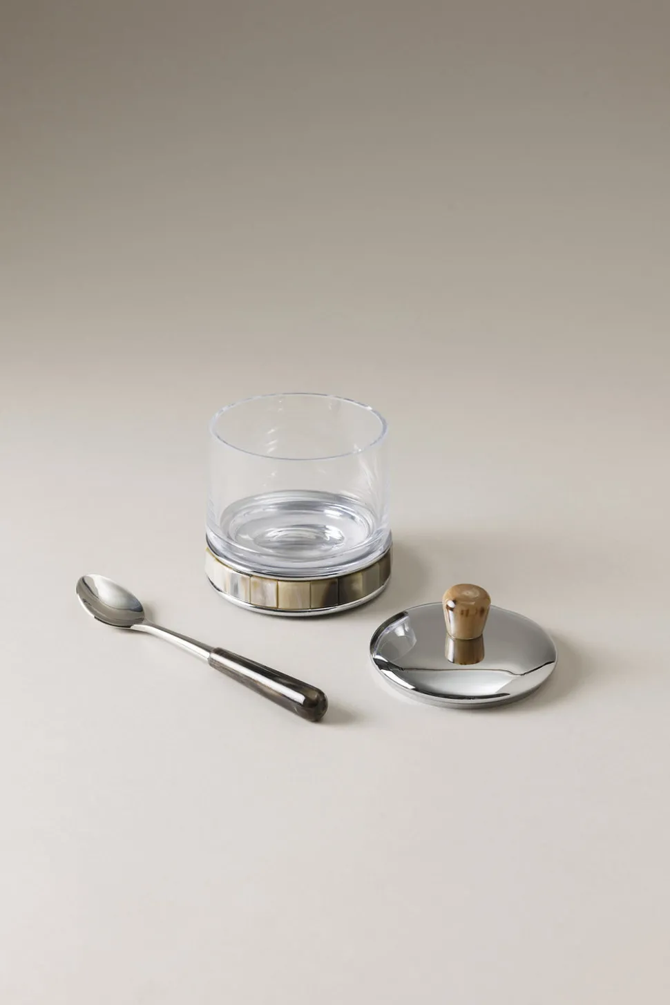 Zebu Jelly or cheese jar with spoon