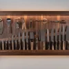 Zebu Large cabinet wall-mounted knives set