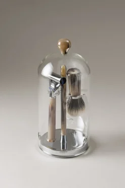 Zebu Shaving set with glass dome
