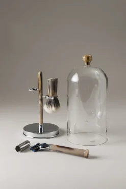 Zebu Shaving set with glass dome