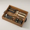 Zebu Shoe shine box with Ovangkol brushes