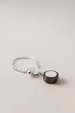Zebu Silver key chain