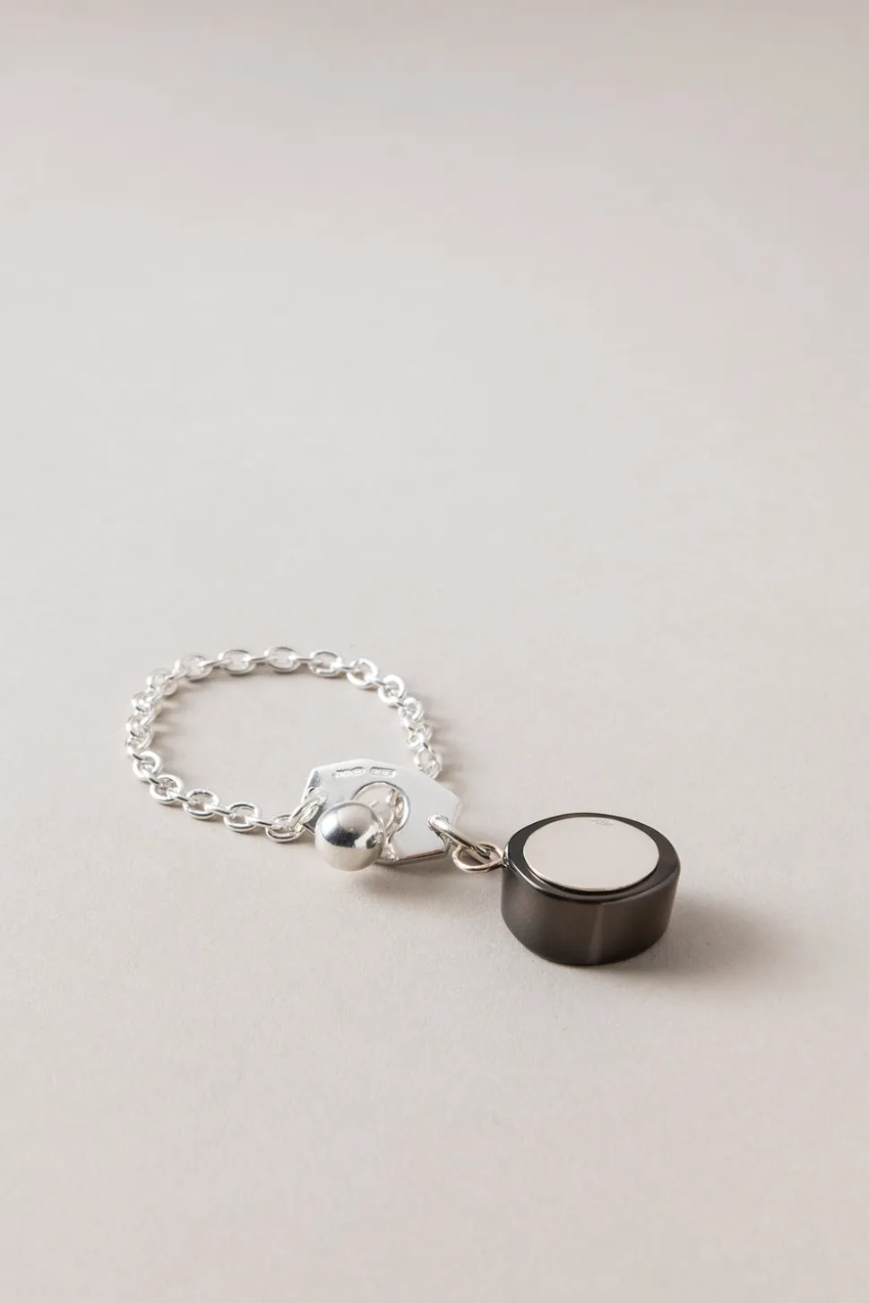 Zebu Silver key chain