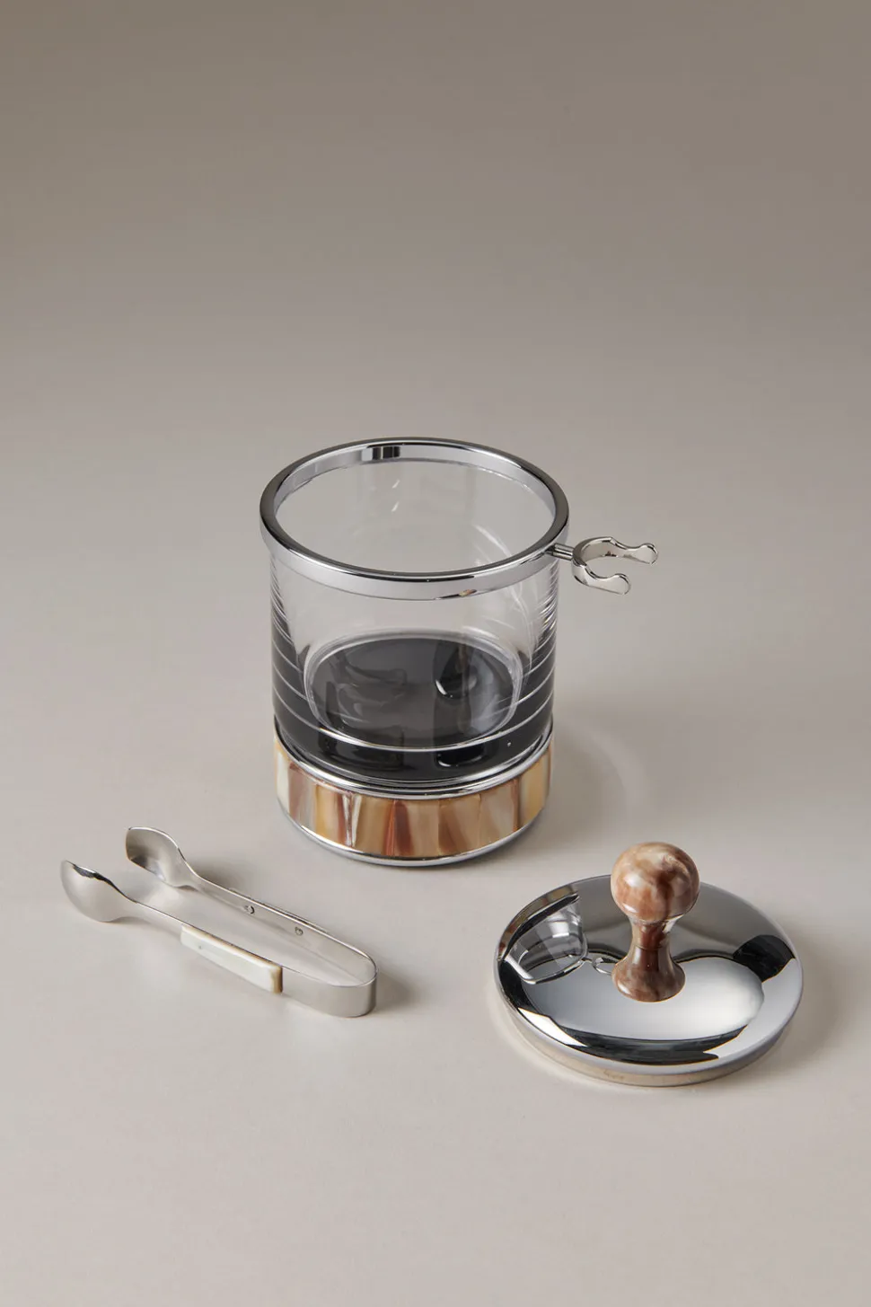 Zebu Sugar bowl for lumps with tong